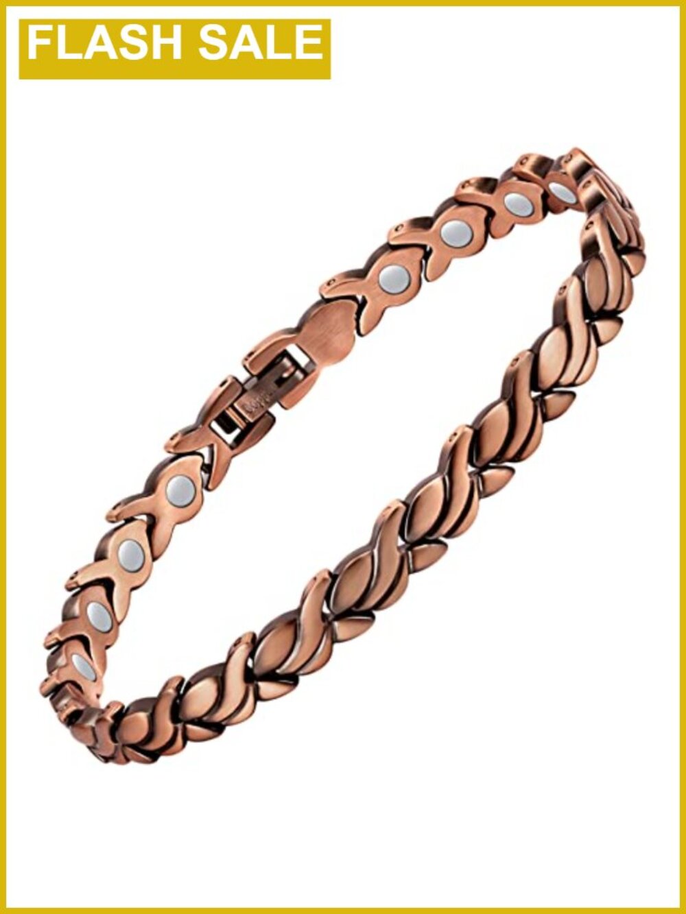 Pure Copper Magnetic Bracelet Women Hypoallergenic Adjustable 8.66 Inch
